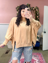 Load image into Gallery viewer, Camel Washed French Terry