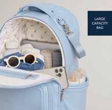 Load image into Gallery viewer, Itzy Ritzy Teddy Blue Boss Plus Diaper Bag