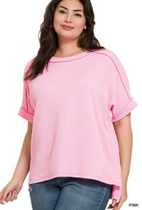 Viral Rippled Tops Plus