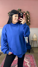 Load image into Gallery viewer, Deep Blue Mock Neck