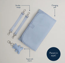 Load image into Gallery viewer, Itzy Ritzy Teddy Blue Boss Plus Diaper Bag