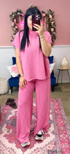 Load image into Gallery viewer, Pink Rippled Pants Set