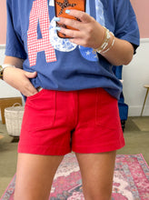 Load image into Gallery viewer, Red Denim Shorts
