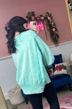 Load image into Gallery viewer, Teal Washed French Terry