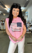 Load image into Gallery viewer, American Flag Sequin Top