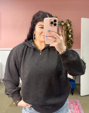 Load image into Gallery viewer, Black Quarter Zip