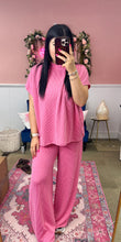 Load image into Gallery viewer, Pink Rippled Pants Set