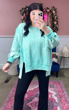 Load image into Gallery viewer, Teal Washed French Terry