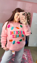 Load image into Gallery viewer, Pink Deck The Halls Sweater