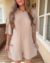Load image into Gallery viewer, Taupe T-shirt Romper
