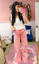 Load image into Gallery viewer, Pink Risen Denim Jeans