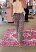 Load image into Gallery viewer, Leopard High Rise Flare Jeans
