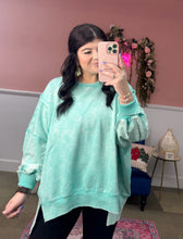 Load image into Gallery viewer, Teal Washed French Terry