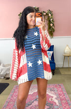 Load image into Gallery viewer, Patriotic Crochet Top