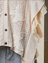 Load image into Gallery viewer, Butterfly ruffle sleeve cardigan