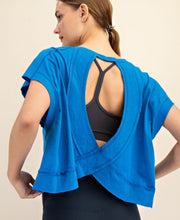Load image into Gallery viewer, Ocean Blue Open Back Top