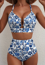 Load image into Gallery viewer, Blue and White Swimsuit