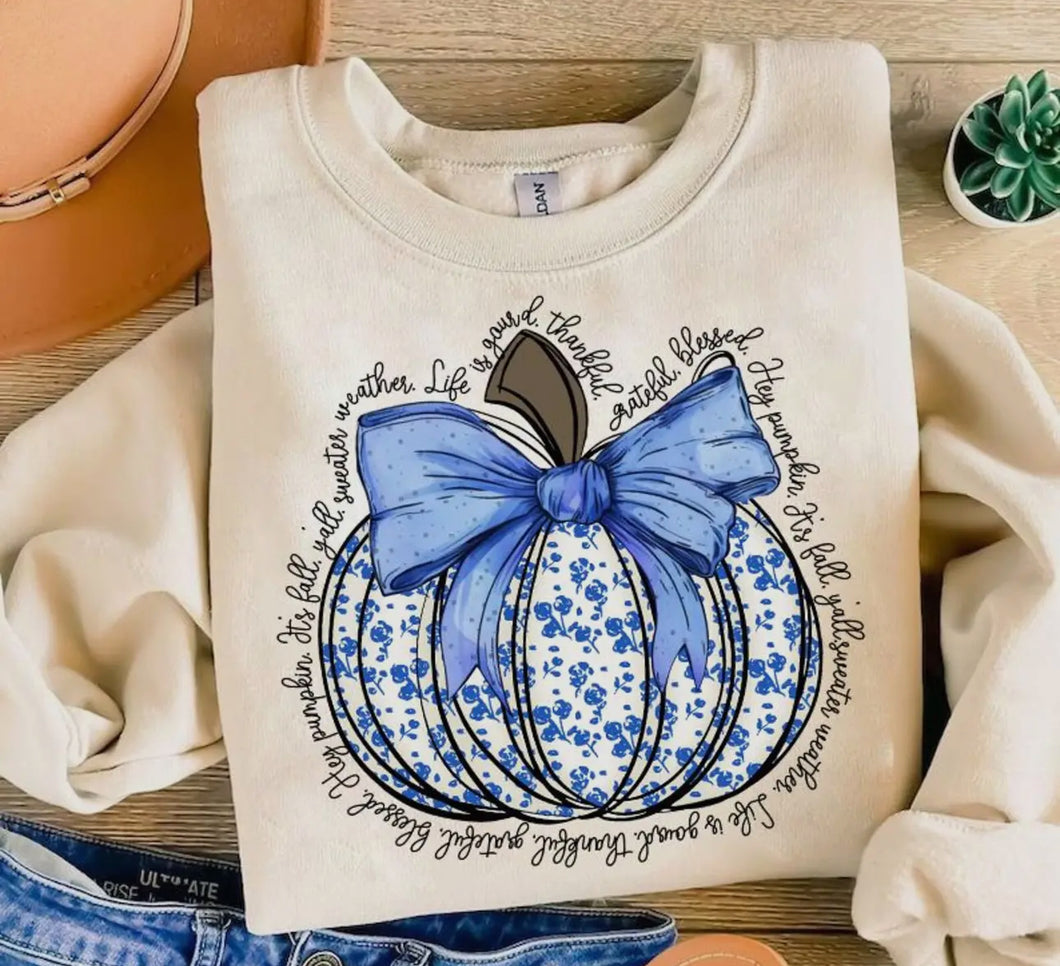 Floral Pumpkin Crewneck