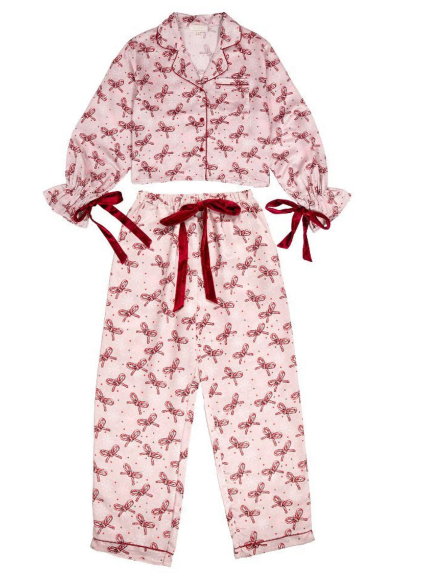 Simply Southern Candy Cane Bows Pjs