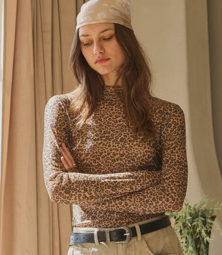 Leopard Mesh Top
