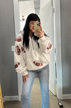 Load image into Gallery viewer, Sequin Football Half Zip